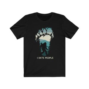 Bigfoot I Hate People T-shirt Bigfoot Camping Watercolor