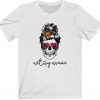 witchy woman fall skull bun spider shirt