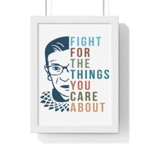 Ruth Bader Ginsburg Print, Notrious RBG Premium Framed Vertical Poster