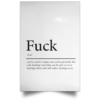 Fuck noun Definition Print Poster Quote Wall Art
