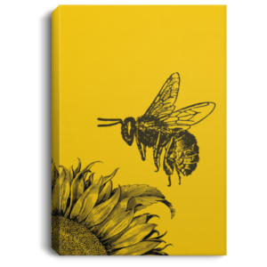 Bee Wall Art Portrait Canvas - Gift for Bee Lover
