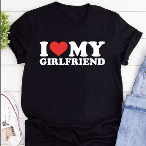 I Love My Girlfriend I Heart My GF Couples Shirt
