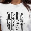 Horror Movie characters In Knives Shirt