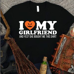 I Love My Girlfriend I Heart My GF Halloween Couples Shirt