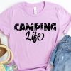 camping life distressed camping tshirt