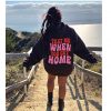 text me when you get home black hoodie