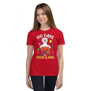 100 days of school no probllama red shirt