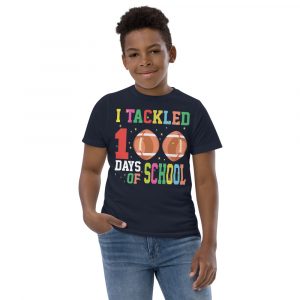 I tackled 100 days of school football shirt