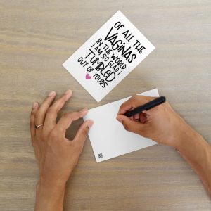 Mother's day Standard Postcard, of all the vaginas of the world