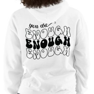 You Are Enough Groovy Inspiration Hoodie