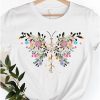 floral butterfly shirt