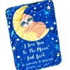 Bamboo Viscose Minky Sloth Blanket -  Double Layers - I Love You to