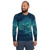 Rash Guard For Men's - Jungle Book Inspiration With Jaguar / Puma Illustration, Sun Protection 50+ UPF Swim Shirt, Perfect Rashie For BJJ, Running