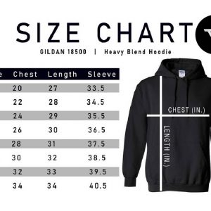 size chart hoodie 18500
