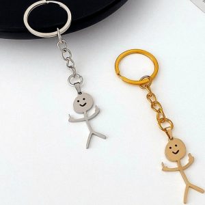 Funny Middle Finger Fck Stick-man, Dog, Cat & Frog keychain, funny gifts, funny keychain, funny key-ring