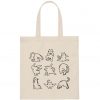 yoga cats organic tote bag