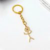 gold stick man keychain
