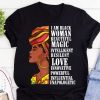 i am black woman beautiful magic intelligent shirt