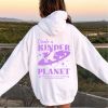create a kinder planet oversized hoodie