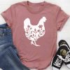 chicken floral women shirt