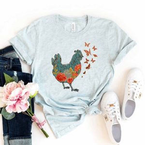 floral chicken shirt