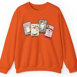 ghost card retro western halloween sweatshirt