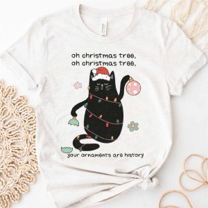 funny cat christmas ornaments shirt