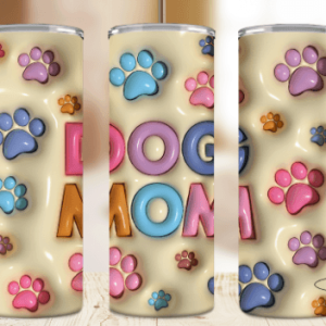 3D Inflated Dog Mom Tumbler