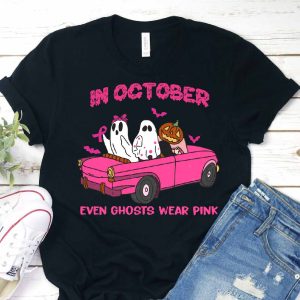ocotber ghosts pink truck shirt