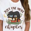 just one more chapter cat books shirt