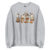 boo halloween coffee cups sweatshirt