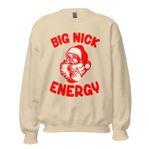 Big Nick Energy Sweatshirt, Retro Santa Big Nick Energy