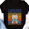 i like cats and coffee shirt
