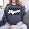 retro mama checkered sweatshirt