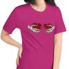 skeleton valentine heart boob short sleeve tshirt
