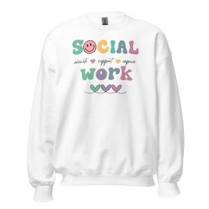 Social Work Advocate Support Empower Boho Sweatshirt