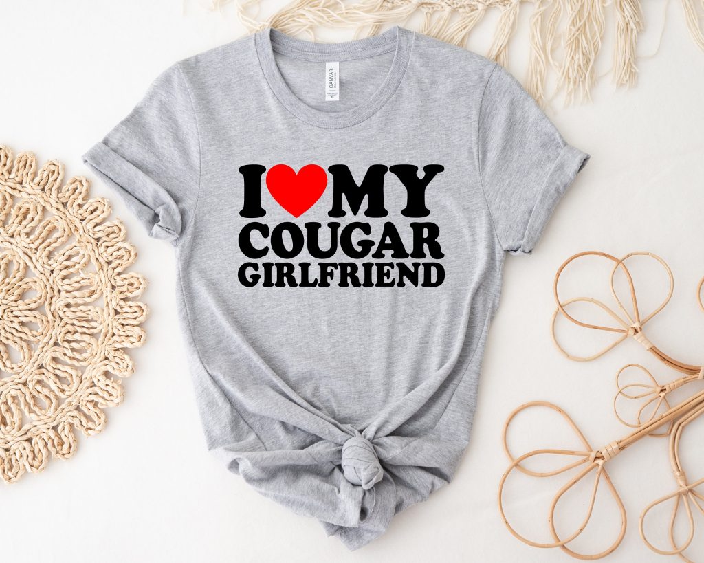 i heart my cougar girlfriend shirt