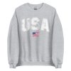 Retro USA Sweatshirt, Vintage American Flag Crewneck