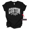 custom text varsity font shirt
