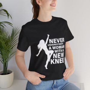 woman new knee shirt