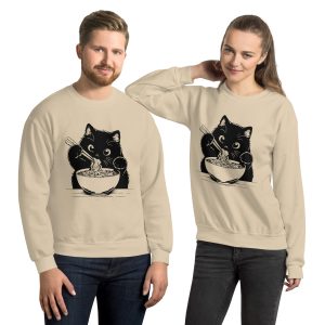 noodle black cat sweatshirt