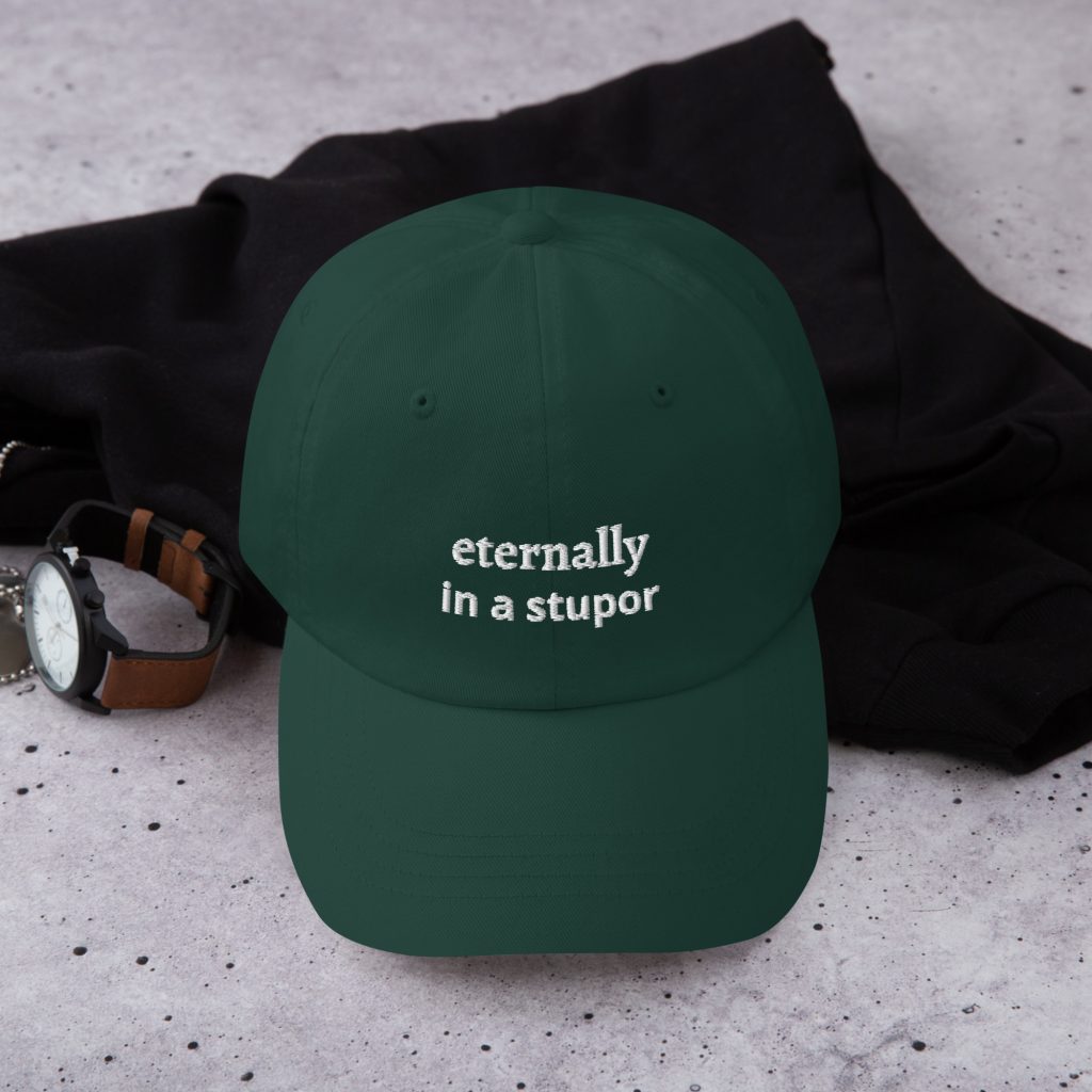 Eternally In A Stupor hat embroidered