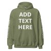 Custom Military Green Hoodie - Personalized, Add Your Text